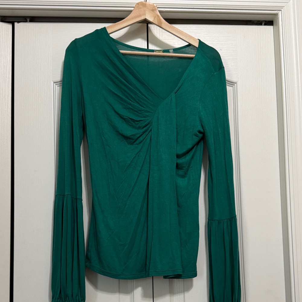 Elie Tahari Green Long Sleeve Blouse